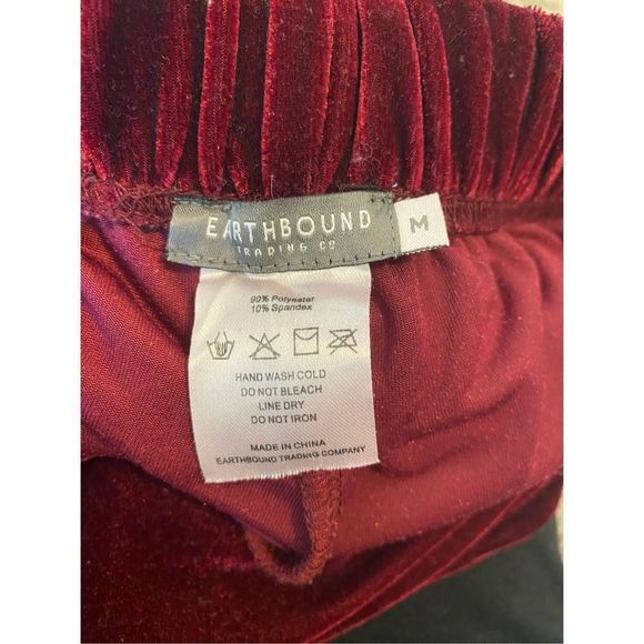* Festival Flares* Earthbound Red Velvet Flare Pants - Picture 3 of 3